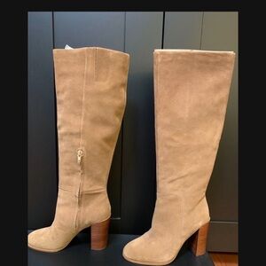 Kenneth Cole Tan Suede Heeled Boots